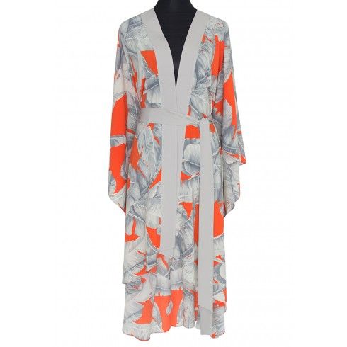 Jungle - Orange Palm Kimono...
