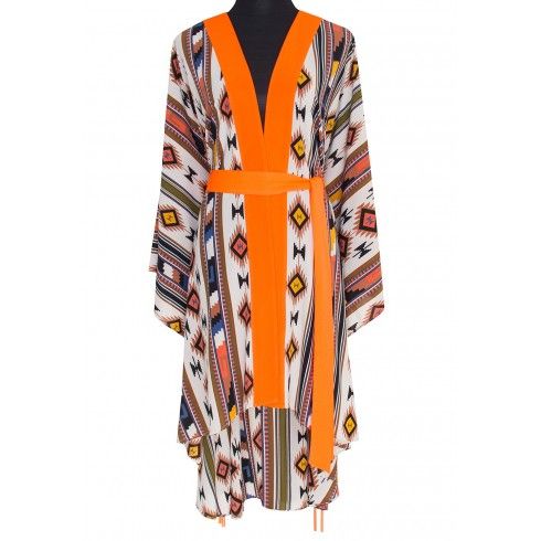 Boho - Orange Navajo Kimono...