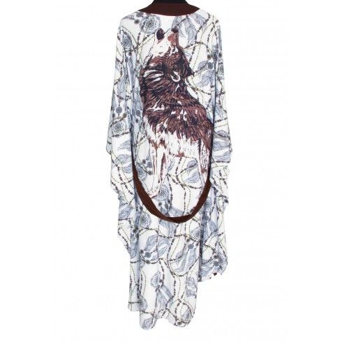 Image of Tulum - Wolf Kimono (Brown) - Long