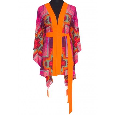 Image of Tribal - Pink Kimono Wings (Neon Orange)