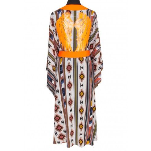 Boho - Orange Navajo Kimono...