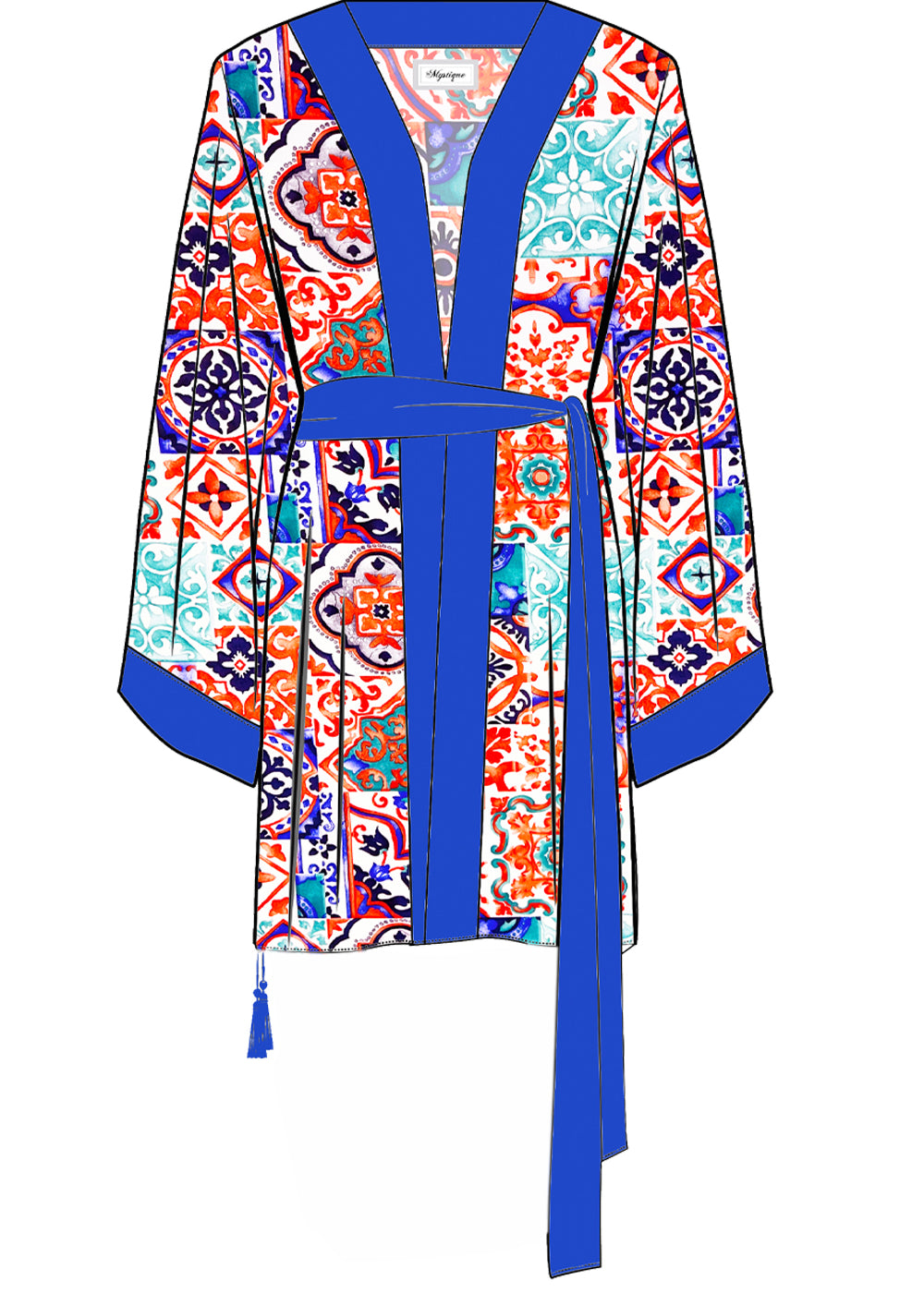 Siciliana - Carmella Kimono (Royal Blue)