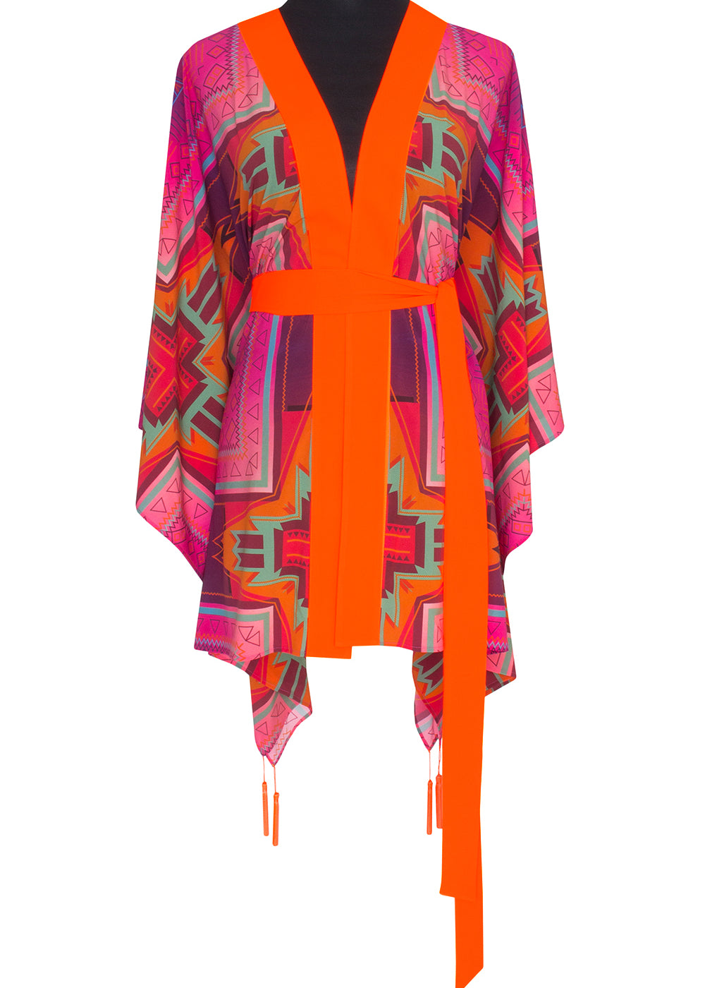 Tribal - Pink Kimono (Neon Orange)