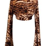 Safari - African Cat Angel Cut Crop Top