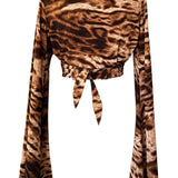 Safari - African Cat Angel Cut Crop Top