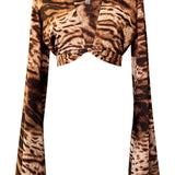Safari - African Cat Angel Cut Crop Top