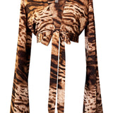 Safari - African Cat Angel Cut Crop Top