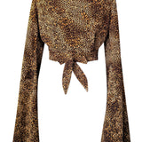 Safari - Leopardini Angel Cut Crop Top