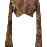 Safari - Leopardini Angel Cut Crop Top