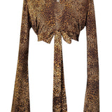 Safari - Leopardini Angel Cut Crop Top