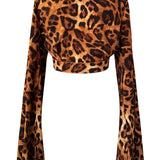 Safari - Bronze Leo Angel Cut Crop Top