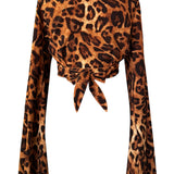 Safari - Bronze Leo Angel Cut Crop Top