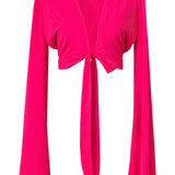 Monochrome - Hot Pink Angel Cut Crop Top