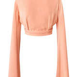 Monochrome - Apricot Angel Cut Crop Top