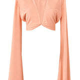 Monochrome - Apricot Angel Cut Crop Top