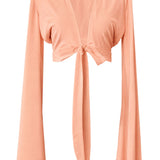 Monochrome - Apricot Angel Cut Crop Top