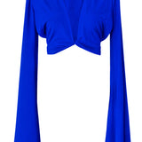 Monochrome - Cobalt Angel Cut Crop Top