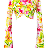 Euphoria - Floral Love Angel Cut Crop Top