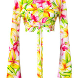 Euphoria - Floral Love Angel Cut Crop Top