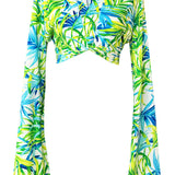 Euphoria - Paradise Palm Angel Cut Crop Top