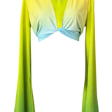 Ombré - Freedom Angel Cut Crop Top