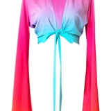Ombré - Paradiso Angel Cut Crop Top