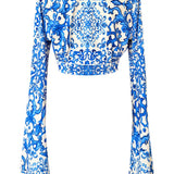 Siciliana - Blu Sicilia Angel Cut Crop Top