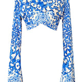 Siciliana - Blu Sicilia Angel Cut Crop Top