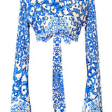 Siciliana - Blu Sicilia Angel Cut Crop Top