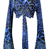 Siciliana - Nero Blu Angel Cut Crop Top