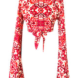 Siciliana - Rosa Angel Cut Crop Top