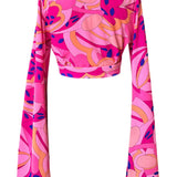 Riviera Vibrante - Rosa Riviera Angel Cut Crop Top