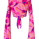 Riviera Vibrante - Rosa Riviera Angel Cut Crop Top