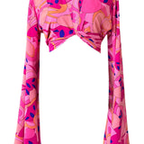 Riviera Vibrante - Rosa Riviera Angel Cut Crop Top