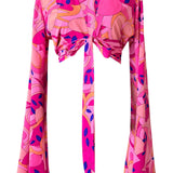 Riviera Vibrante - Rosa Riviera Angel Cut Crop Top