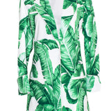Jungle - Green Palm Blazer (Off-White)