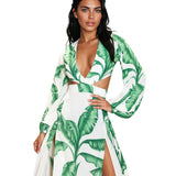 Jungle - White Palm Isla Dress