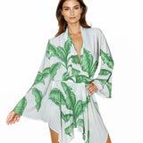 Jungle – White Palm Cropped Shirt