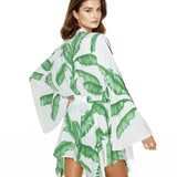 Jungle - White Palm Capri Skort