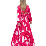 Jungle - Pink Palm Isla Dress