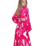 Jungle - Pink Palm Isla Dress