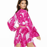 Jungle - Pink Palm Capri Skort