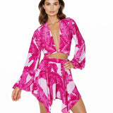 Jungle - Pink Palm Capri Skort