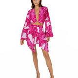 Jungle - Pink Palm Capri Skort