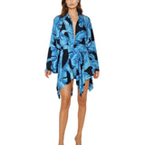 Jungle – Blue Palm Cropped Shirt