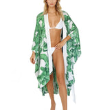 Jungle - Green Palm Kimono (Off-White)