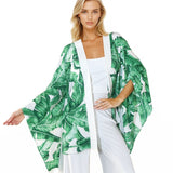 Jungle - Green Palm Kimono (Off-White)