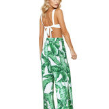 Jungle - Green Palm Pants (Off-White)