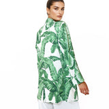 Jungle - Green Palm Blazer (Off-White)