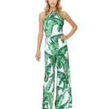 Jungle - Green Palm Capri Triangle Top
